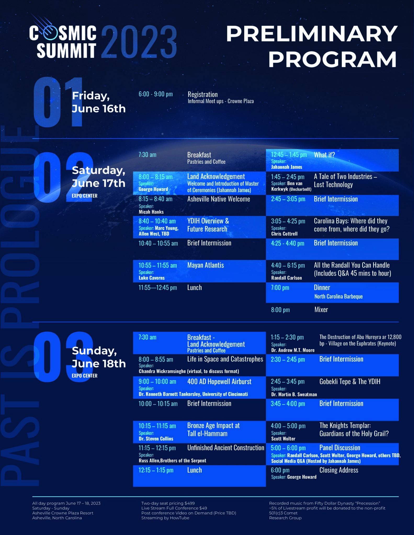 Cosmic Summit Program The Cosmic Tusk